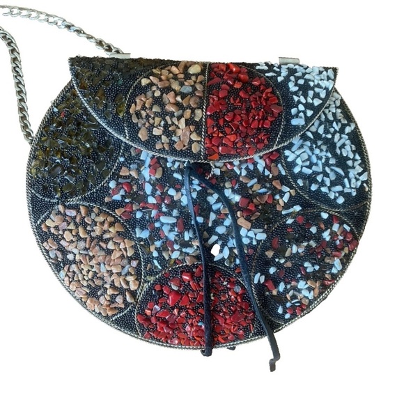 SAM EDELMAN Aria Mini Circle Handbag Hard Shell Chain Strap - Picture 2 of 7